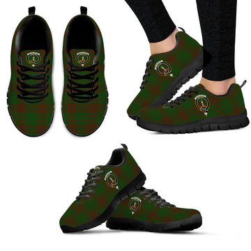 MacAlister of Glenbarr Hunting Tartan Sneakers with Family Crest