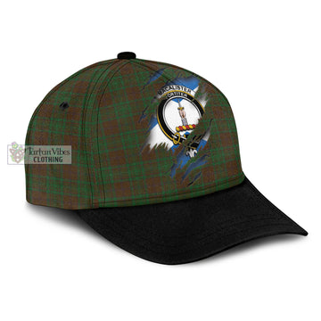 MacAlister of Glenbarr Hunting Tartan Classic Cap with Family Crest In Me Style