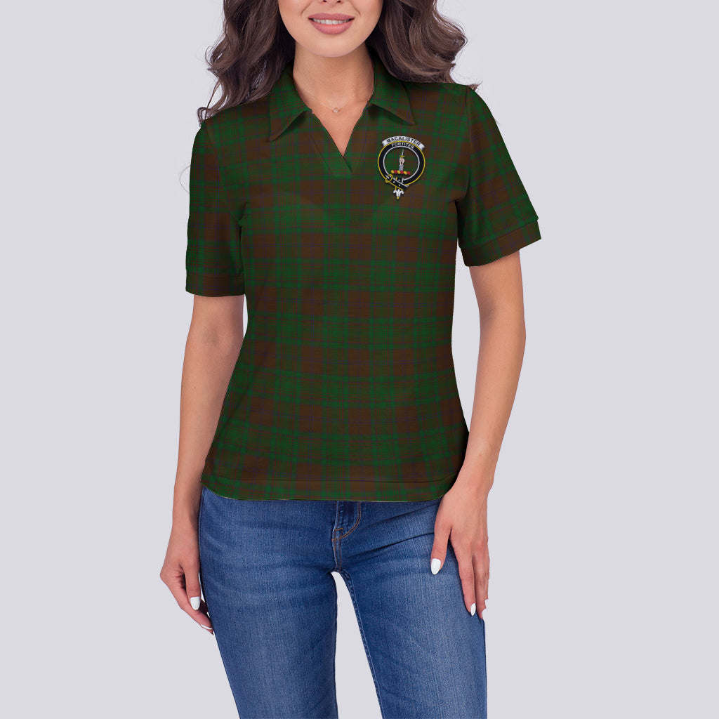 macalister-of-glenbarr-hunting-tartan-polo-shirt-with-family-crest-for-women