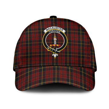 MacAlister of Skye Tartan Classic Cap with Family Crest