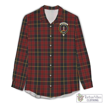 MacAlister of Skye Tartan Womens Casual Shirt with Family Crest