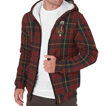 MacAlister of Skye Tartan Sherpa Hoodie with Family Crest