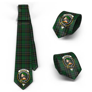 MacAlpin Tartan Classic Necktie with Family Crest