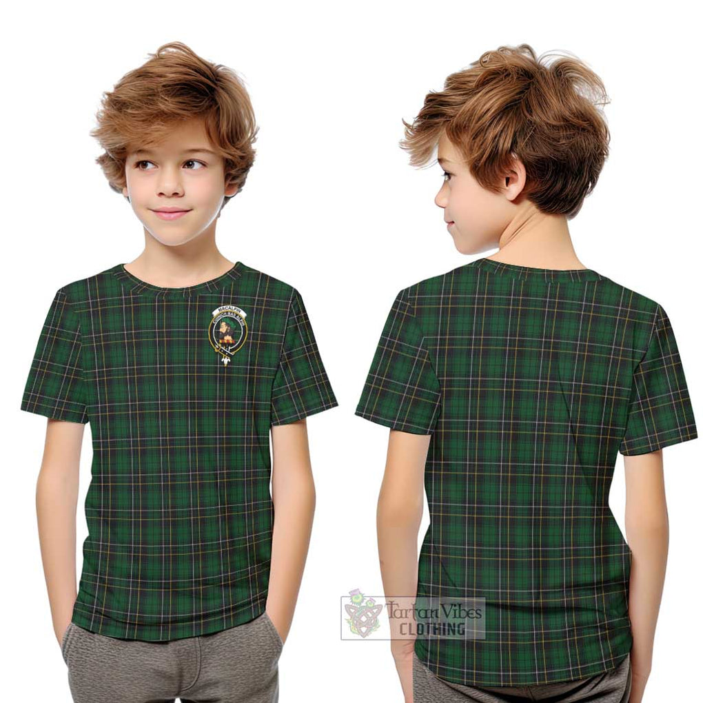 MacAlpine (MacAlpin) Tartan Kid T-Shirt with Family Crest Youth XL Size14 - Tartanvibesclothing Shop