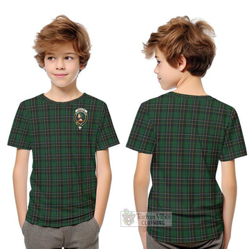 MacAlpine (MacAlpin) Tartan Kid T-Shirt with Family Crest