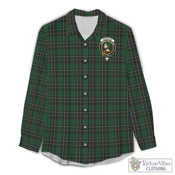 MacAlpine (MacAlpin) Tartan Women's Casual Shirt with Family Crest