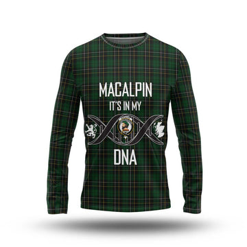 MacAlpine (MacAlpin) Tartan Long Sleeve T-Shirt with Family Crest DNA In Me Style