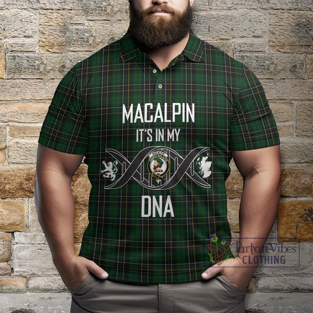 MacAlpine (MacAlpin) Tartan Polo Shirt with Family Crest DNA In Me Style Kid - Tartanvibesclothing Shop