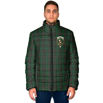 MacAlpin Tartan Padded Jacket with Family Crest