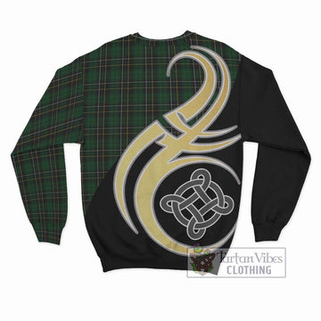 MacAlpine (MacAlpin) Tartan Sweatshirt with Family Crest and Celtic Symbol Style