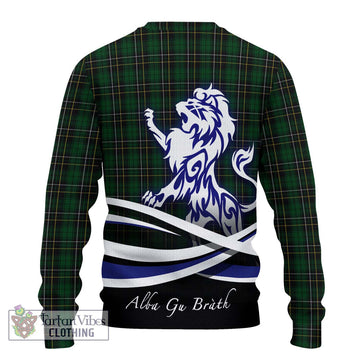 MacAlpine (MacAlpin) Tartan Knitted Sweater with Alba Gu Brath Regal Lion Emblem - Tartanvibesclothing Shop