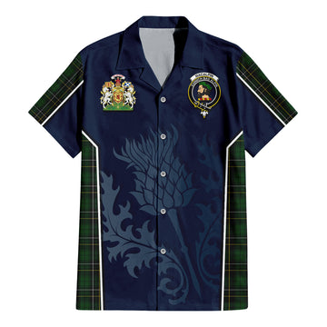 MacAlpine (MacAlpin) Tartan Hawaiian Shirt with Family Crest and Scottish Thistle Vibes Sport Style