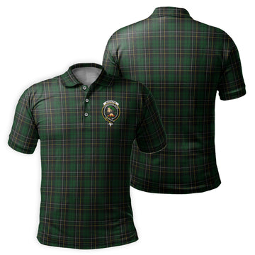 MacAlpine (MacAlpin) Tartan Men's Polo Shirt with Family Crest
