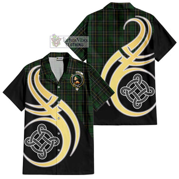 MacAlpine (MacAlpin) Tartan Hawaiian Shirt with Family Crest and Celtic Symbol Style