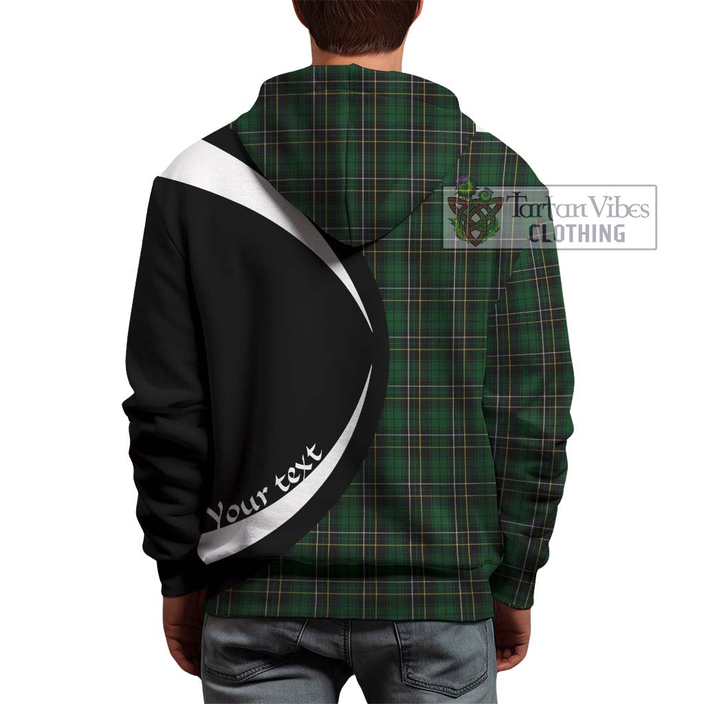 Tartan Vibes Clothing MacAlpin Tartan Hoodie with Family Crest Circle Style