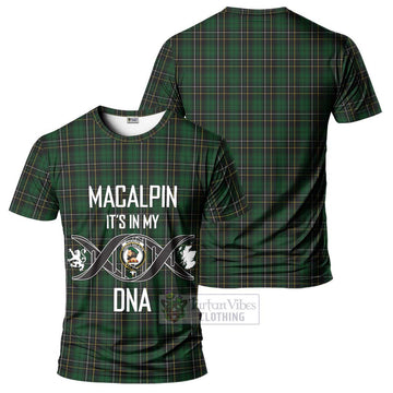 MacAlpine (MacAlpin) Tartan T-Shirt with Family Crest DNA In Me Style - Tartan Vibes Clothing