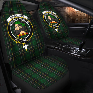 MacAlpin Tartan Car Seat Cover with Family Crest - Tartanvibesclothing