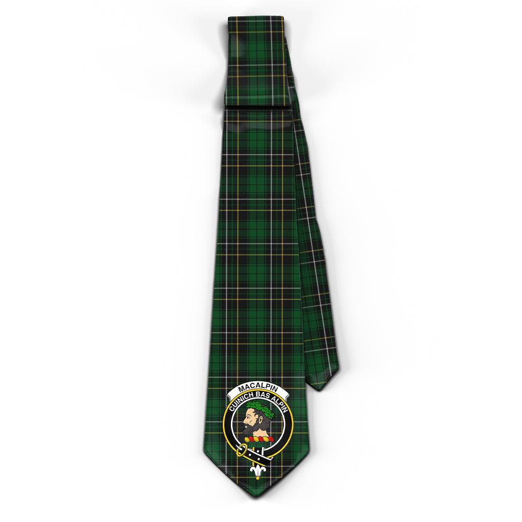 MacAlpine (MacAlpin) Tartan Classic Necktie with Family Crest - Tartan Vibes Clothing