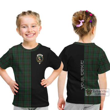 MacAlpine (MacAlpin) Tartan Kid T-Shirt with Family Crest and Half Of Me Style
