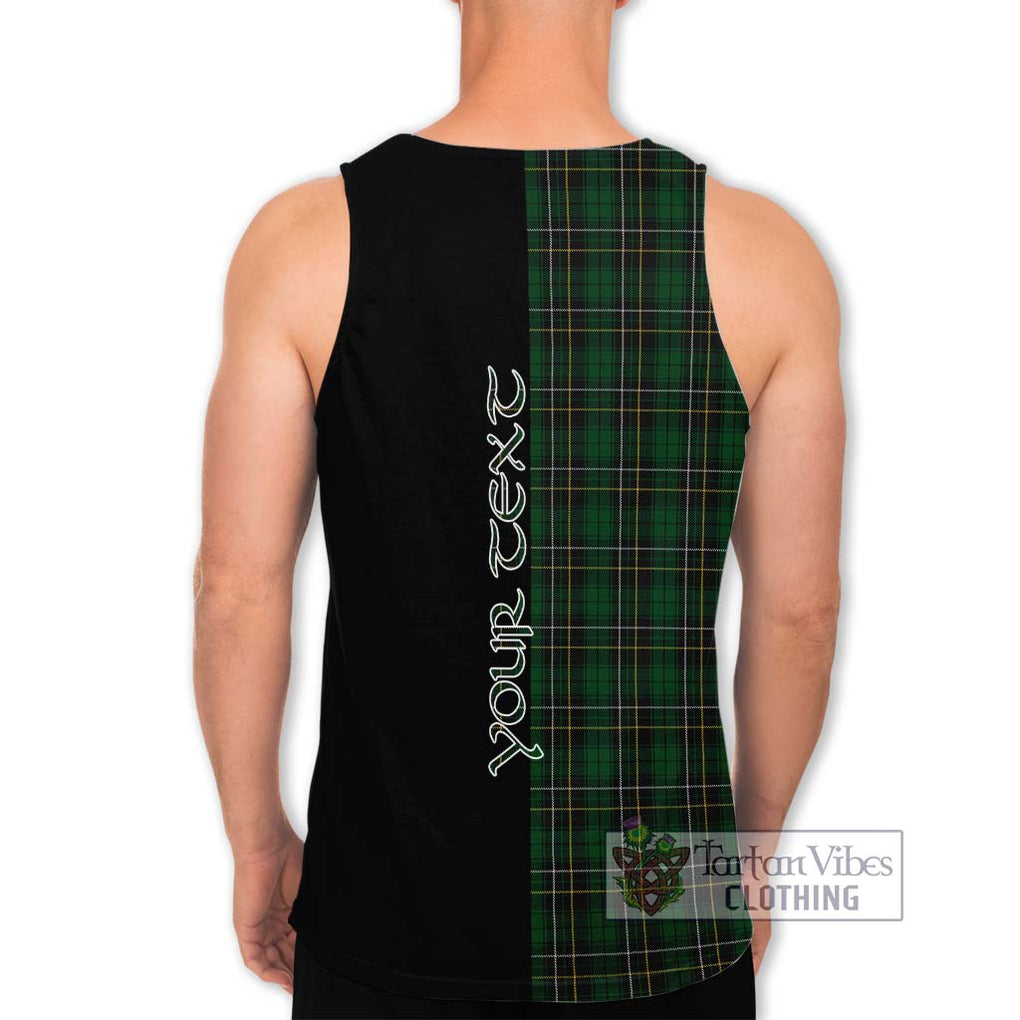 MacAlpine (MacAlpin) Tartan Men's Tank Top with Family Crest and Half Of Me Style - Tartanvibesclothing Shop