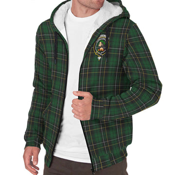 MacAlpin Tartan Sherpa Hoodie with Family Crest