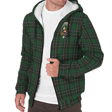 MacAlpine (MacAlpin) Tartan Sherpa Hoodie with Family Crest