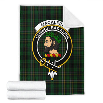 MacAlpine (MacAlpin) Tartan Blanket with Family Crest