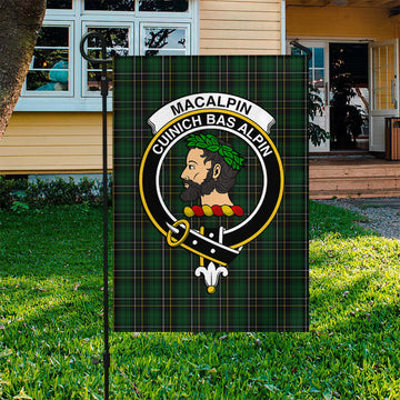 MacAlpine (MacAlpin) Tartan Garden Flag with Family Crest
