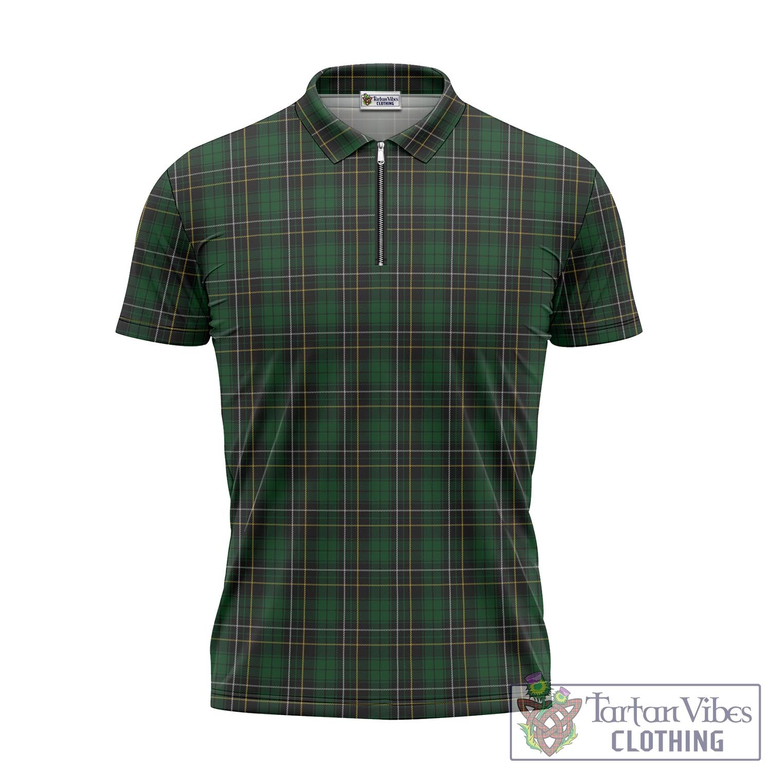 Tartan Vibes Clothing MacAlpin Tartan Zipper Polo Shirt