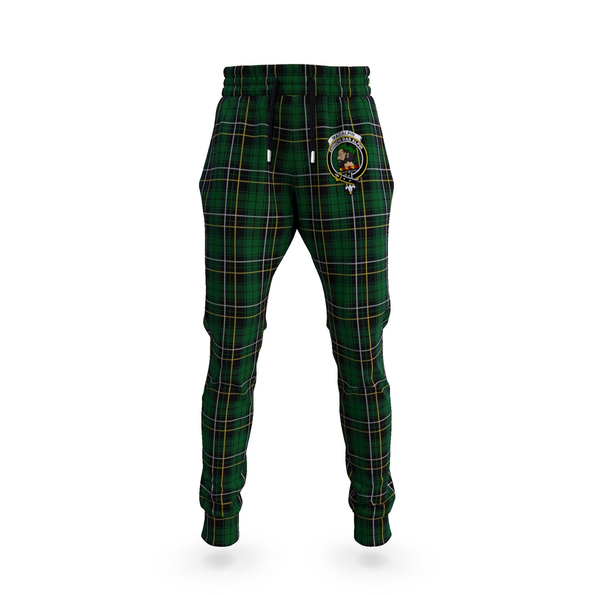 MacAlpine (MacAlpin) Tartan Joggers Pants with Family Crest 5XL - Tartan Vibes Clothing