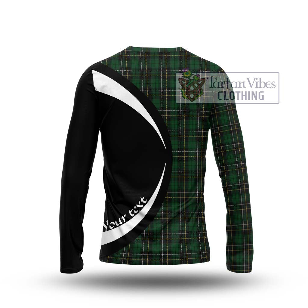 MacAlpine (MacAlpin) Tartan Long Sleeve T-Shirt with Family Crest Circle Style - Tartan Vibes Clothing