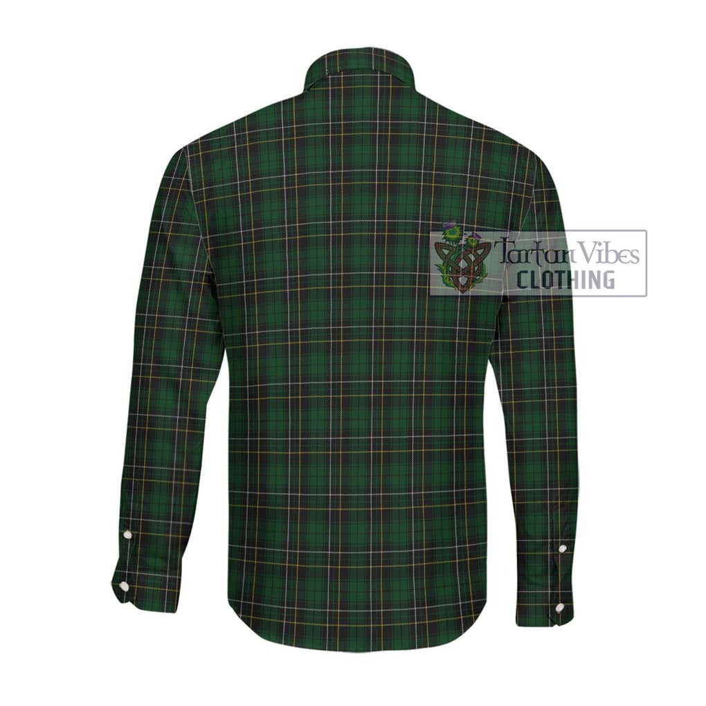 MacAlpine (MacAlpin) Tartan Long Sleeve Button Shirt with Family Crest DNA In Me Style - Tartanvibesclothing Shop