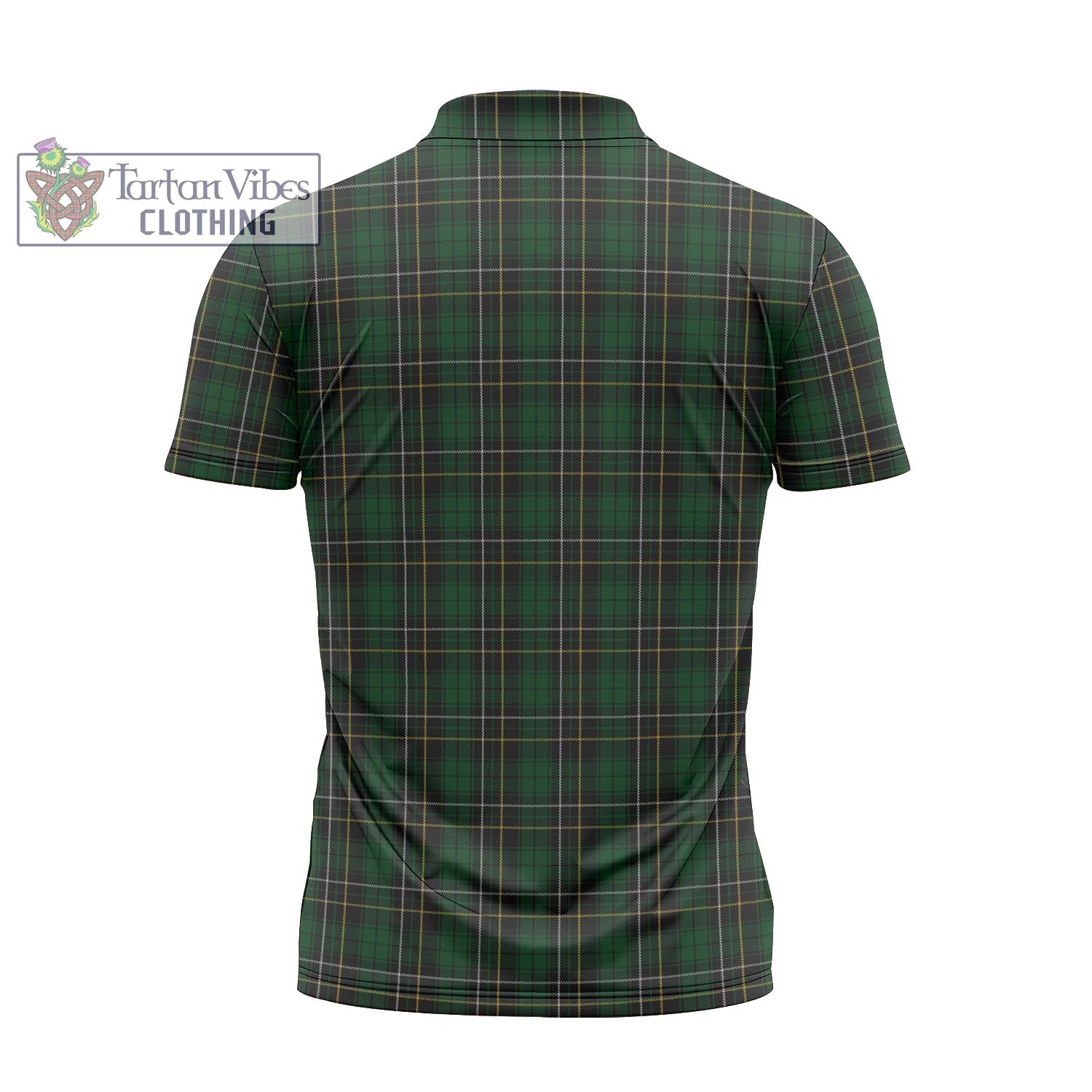 Tartan Vibes Clothing MacAlpin Tartan Zipper Polo Shirt with Family Crest