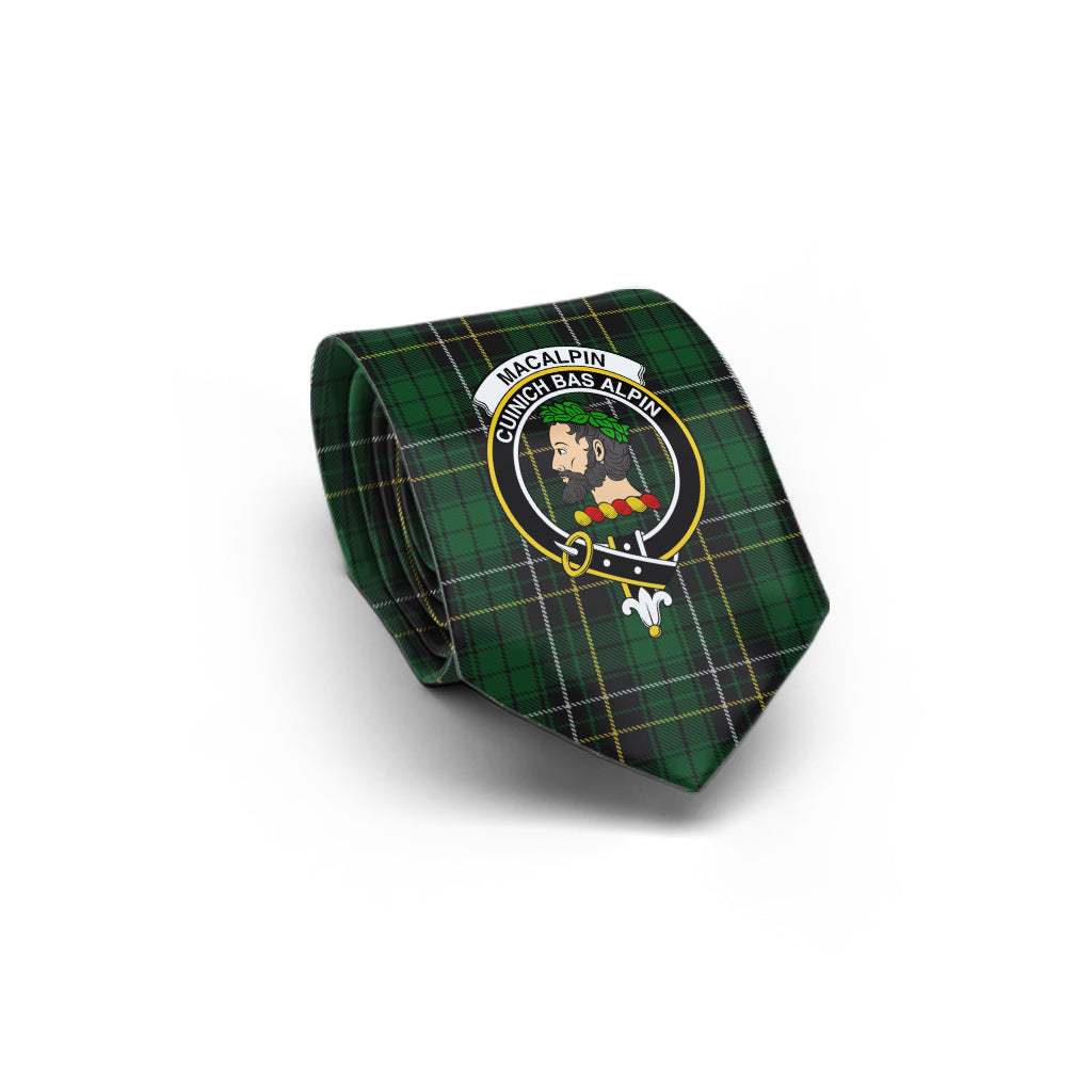 MacAlpine (MacAlpin) Tartan Classic Necktie with Family Crest - Tartan Vibes Clothing
