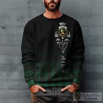 MacAlpin Ancient Tartan Sweatshirt Featuring Alba Gu Brath Family Crest Celtic Inspired