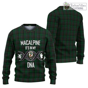 MacAlpine Tartan Ugly Sweater with Family Crest DNA In Me Style