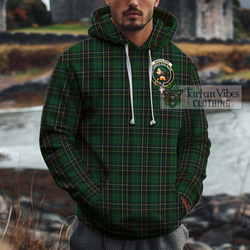 MacAlpine Tartan Cotton Hoodie with Family Crest Pullover Hoodie XS - Tartan Vibes Clothing