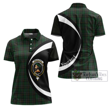 MacAlpine Tartan Women's Polo Shirt with Family Crest Circle Style Women - Tartan Vibes Clothing