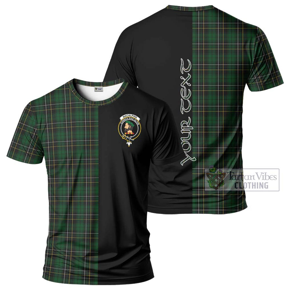 MacAlpine Tartan T-Shirt with Family Crest and Half Of Me Style Kid's Shirt - Tartan Vibes Clothing