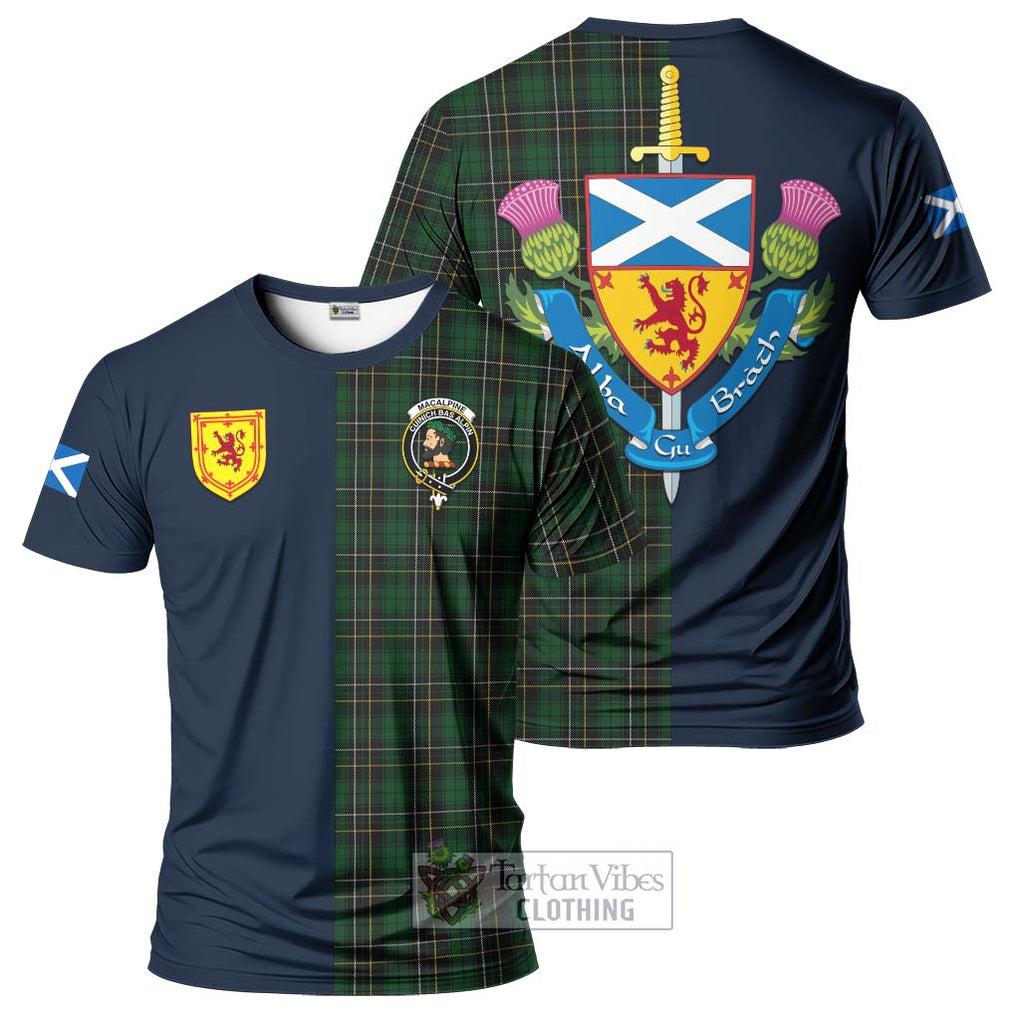 MacAlpine Tartan T-Shirt Alba with Scottish Lion Royal Arm Half Style Kid's Shirt - Tartan Vibes Clothing