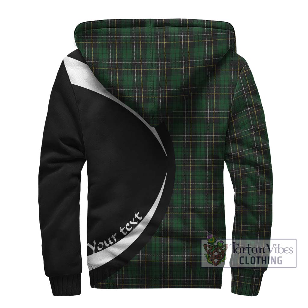 MacAlpine Tartan Sherpa Hoodie with Family Crest Circle Style - Tartan Vibes Clothing