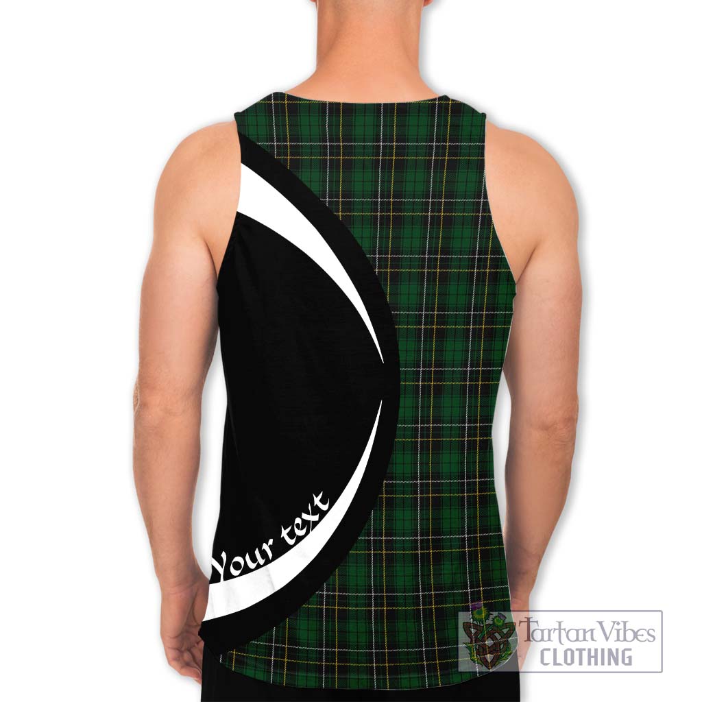 MacAlpine Tartan Men's Tank Top with Family Crest Circle Style - Tartan Vibes Clothing