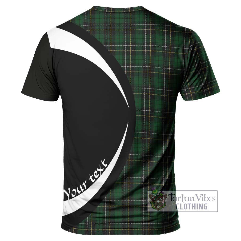 MacAlpine Tartan T-Shirt with Family Crest Circle Style - Tartan Vibes Clothing