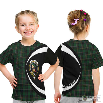 MacAlpine Tartan Kid T-Shirt with Family Crest Circle Style - Tartan Vibes Clothing