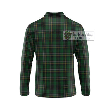 MacAlpine Tartan Long Sleeve Polo Shirt with Family Crest DNA In Me Style - Tartanvibesclothing Shop
