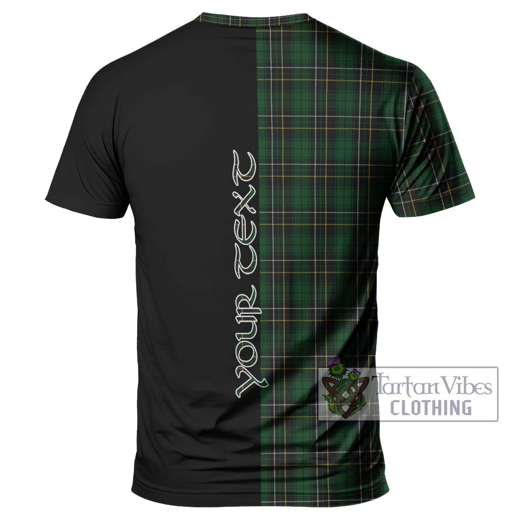 MacAlpine Tartan T-Shirt with Family Crest and Half Of Me Style - Tartan Vibes Clothing