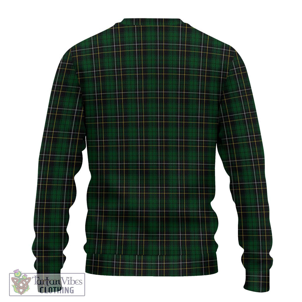 MacAlpine Tartan Knitted Sweater with Family Crest DNA In Me Style - Tartanvibesclothing Shop