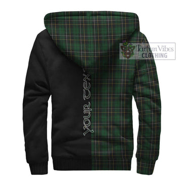 MacAlpine Tartan Sherpa Hoodie with Family Crest and Half Of Me Style - Tartanvibesclothing Shop
