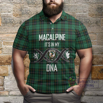 MacAlpine Ancient Tartan Polo Shirt with Family Crest DNA In Me Style Kid - Tartan Vibes Clothing