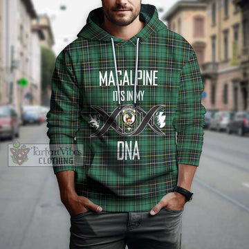 MacAlpine Ancient Tartan Hoodie with Family Crest DNA In Me Style Pullover Hoodie - Tartan Vibes Clothing